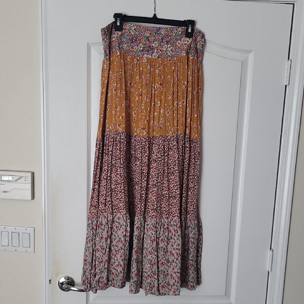 NATURAL LIFE Multicolor Boho Maxi Skirt